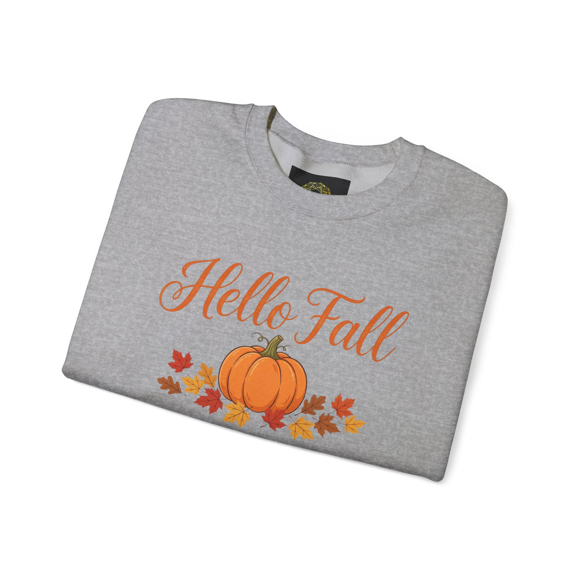Hello Fall Pumpkin Crewneck Sweatshirt | Cozy Autumn Apparel