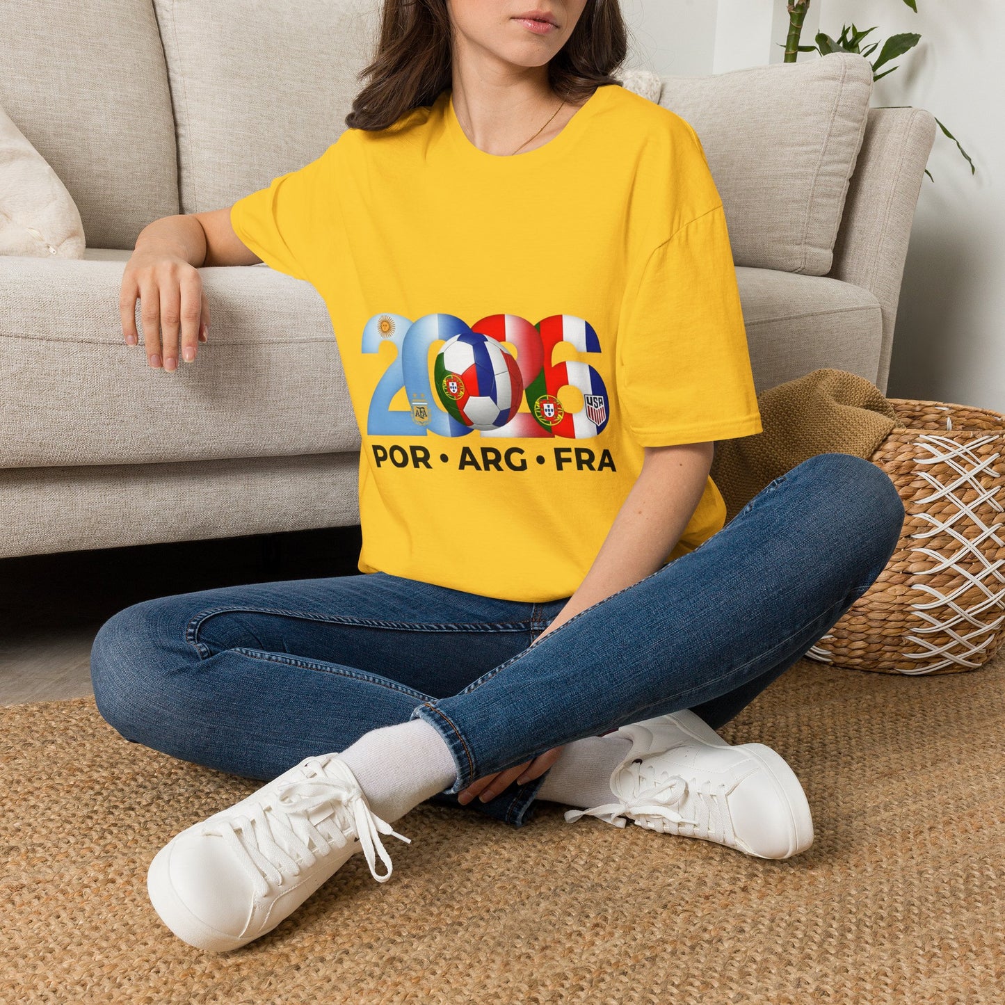 2026 Soccer Unisex Shirt | POR ARG FRA USA Football Tee