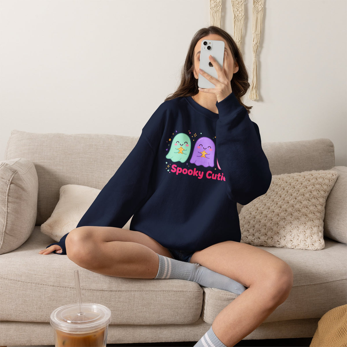 Spooky Cutie Sweatshirt | Cute Pastel Halloween Ghost Crewneck