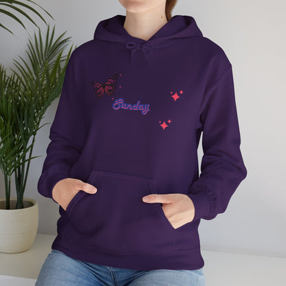 Butterfly Sunday Hoodie Sweatshirt For Women