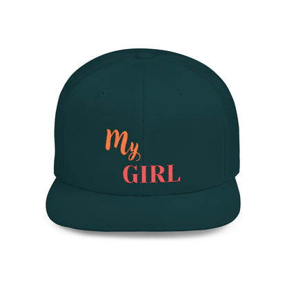My Girl Snapback Cap – trendy adjustable flat bill hat for women & teens. Perfect for casual wear, festivals, and gifts.