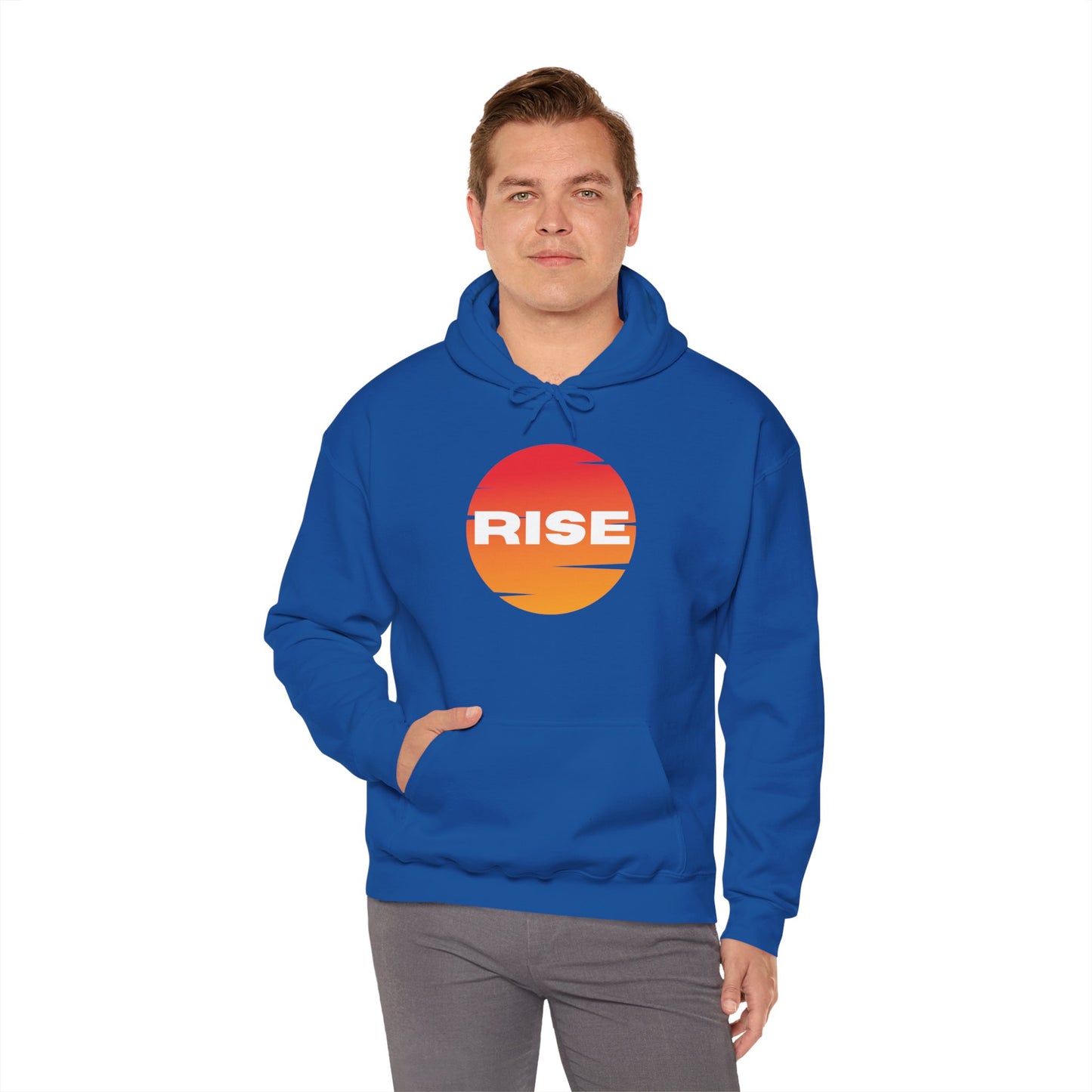Men's Rise Sunset Hoodie - Comfortable Heavy Blend Sweatshirt