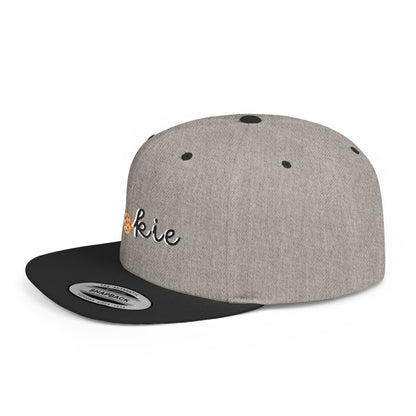 Trendy Cookie Flat Bill Snapback Cap – Adjustable, stylish hat for cookie lovers. Perfect gift for adults, birthdays, holidays, and streetwear fashion.