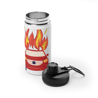 Kids Water Bottle - Fire Car Design