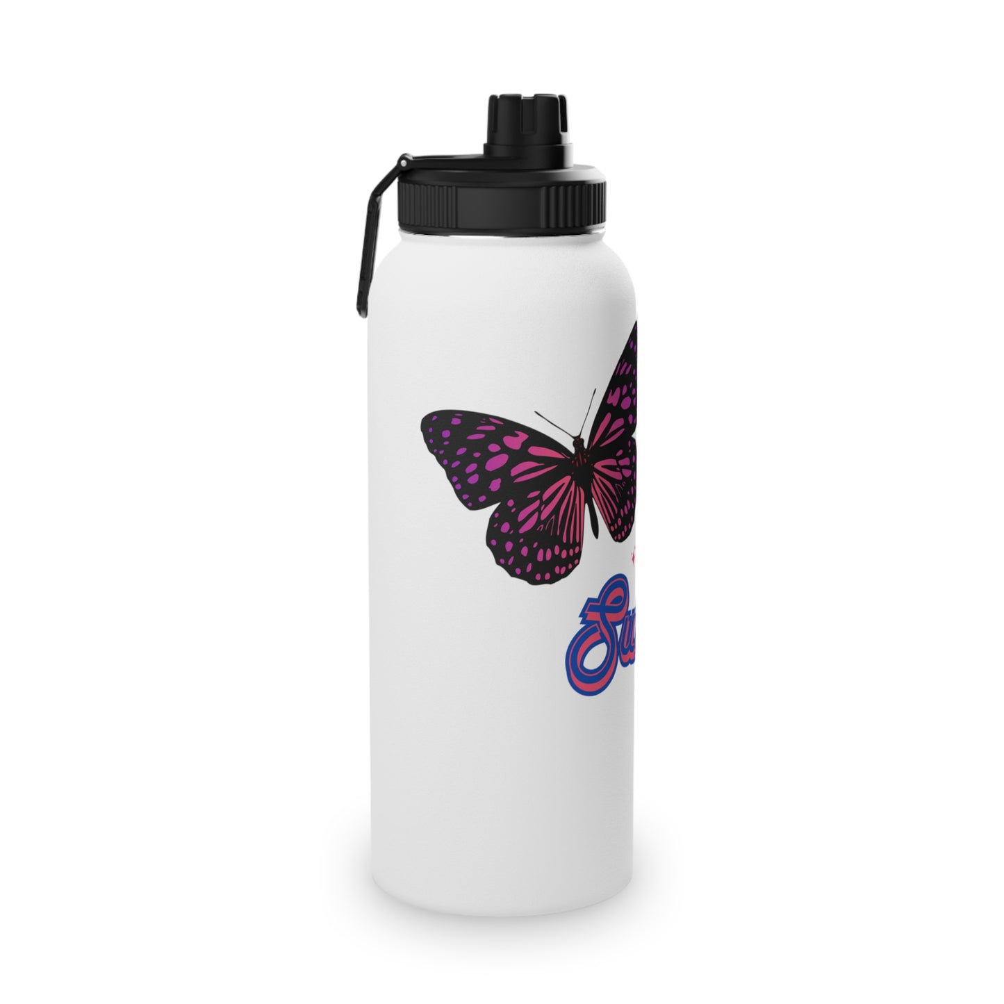 Butterfly Stainless Steel Water Bottle Sports Lid Eco-Friendly Hydration