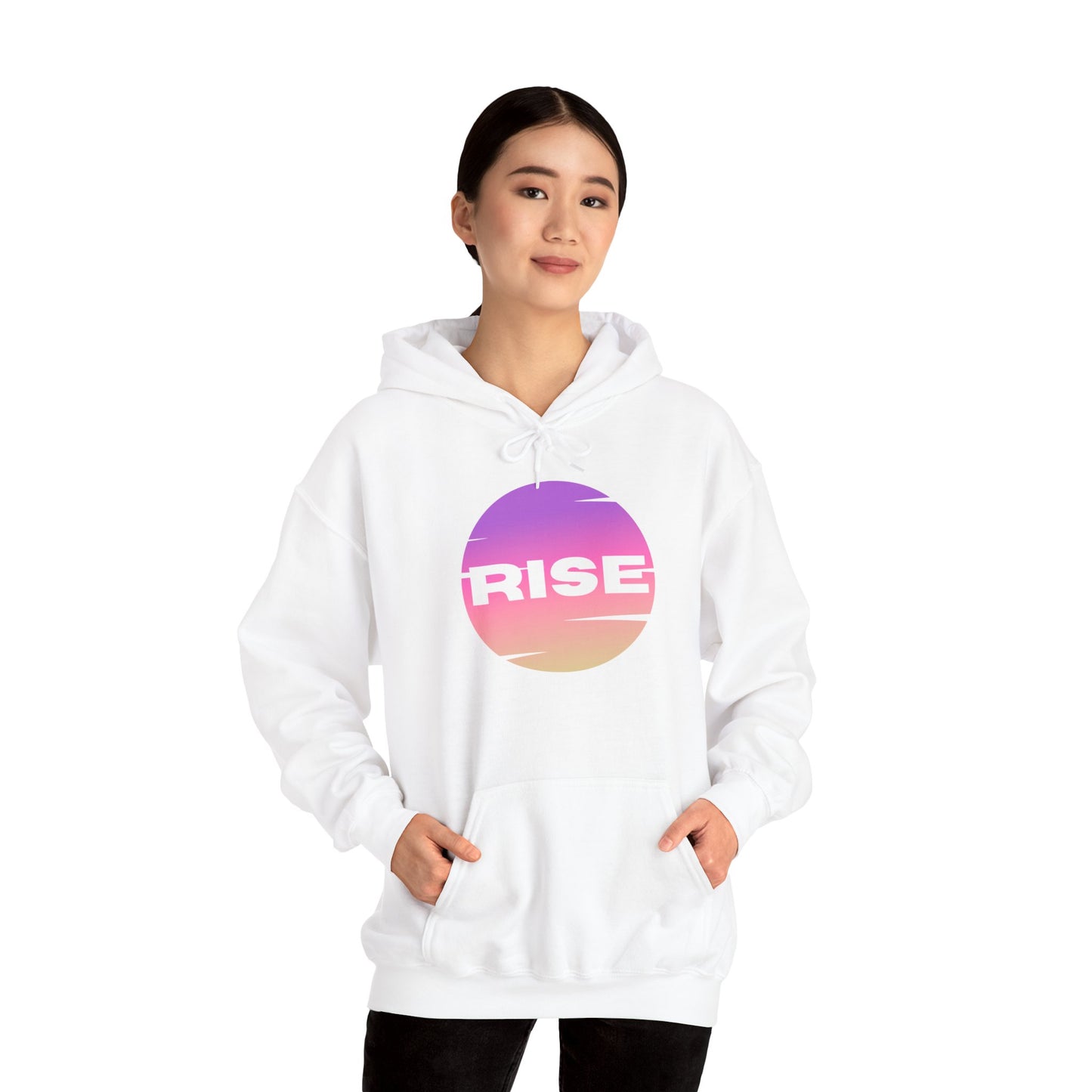 Women's Rise Graphic Hoodie - Cozy & Inspirational Sweatshirt