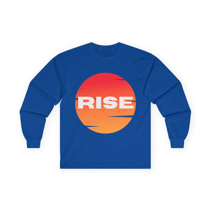 Sunrise RISE Long Sleeve Tee - Motivational Unisex Cotton Shirt for Inspiration - RizQ Life 