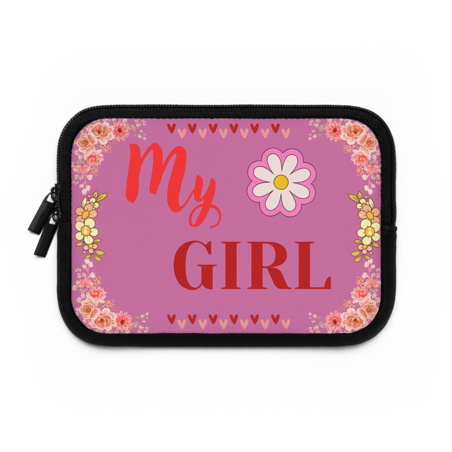 My Girl Floral Laptop Sleeve — Pink Daisy Protective Case