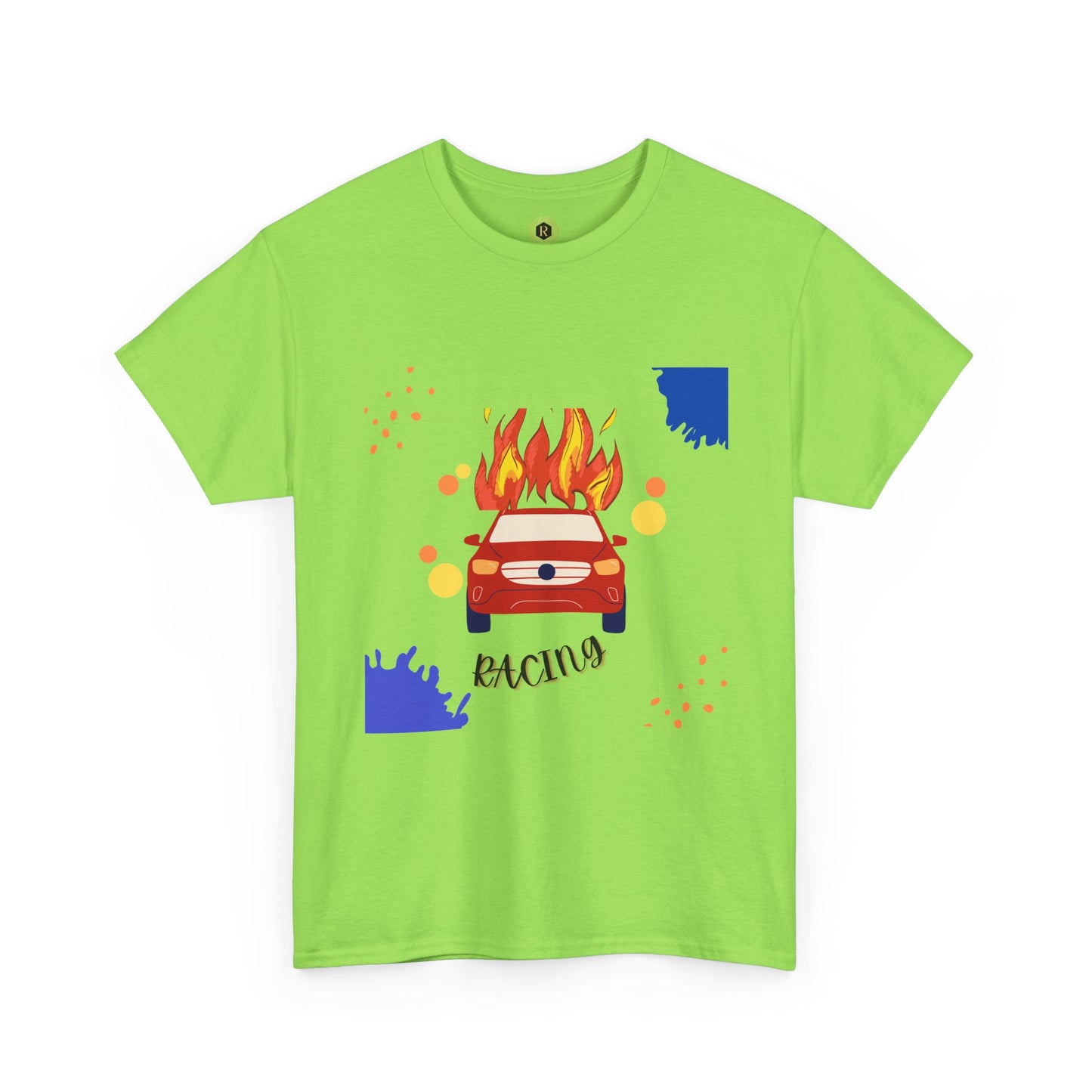 Unisex Racing Graphic T-Shirt – Heavy Cotton Car Racing Tee for Men & Women, Casual Motorsport Fan Shirt, Short Sleeve Top, Sizes S-5XL