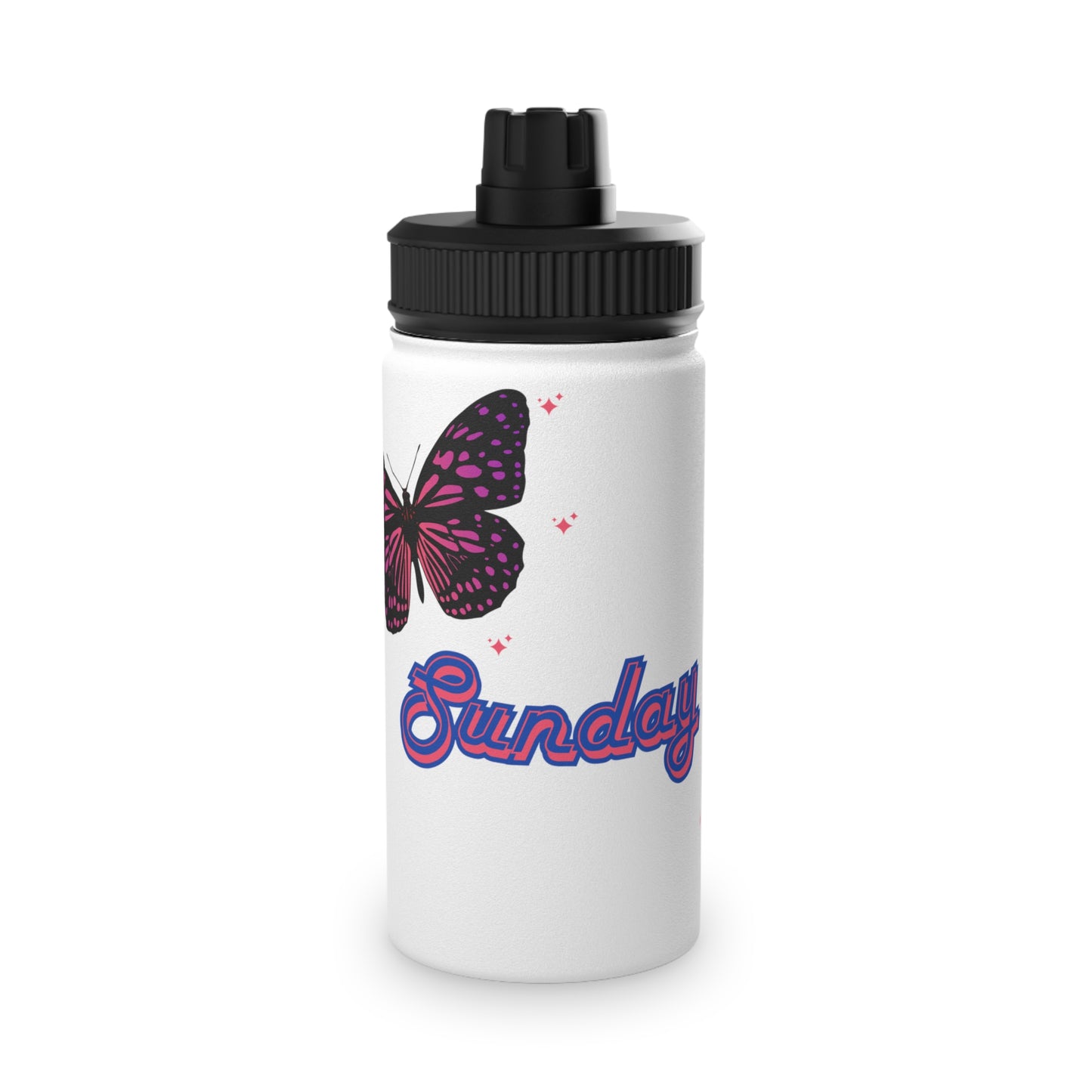 Butterfly Stainless Steel Water Bottle Sports Lid Eco-Friendly Hydration