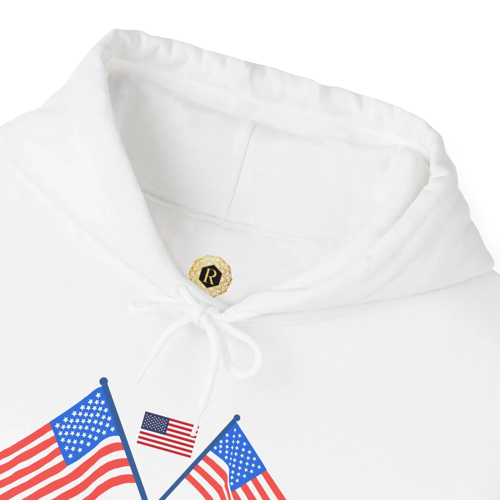 Men's Patriotic Hoodie - Double American Flag Graphic - RizQ Life 