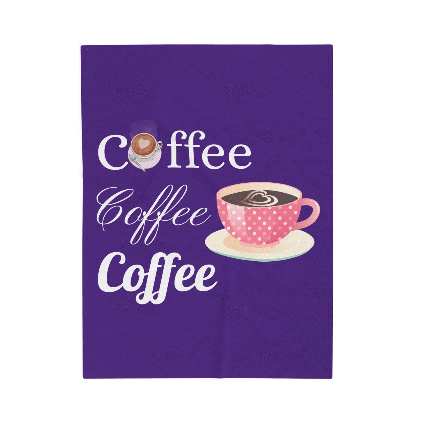 Coffee Lover Velveteen Blanket - Cozy Throw for Warmth, Gift for Him/Her, Coffee Decor, Home Essentials, Snuggle Time