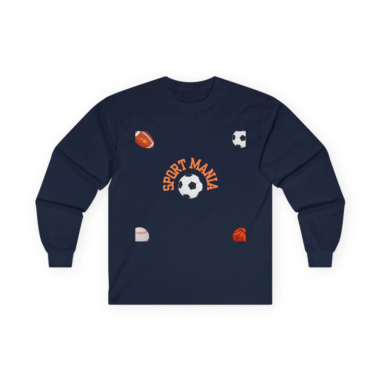 Sport Long Sleeve Tee - Fun Sports Design for Active Lifestyle - RizQ Life 