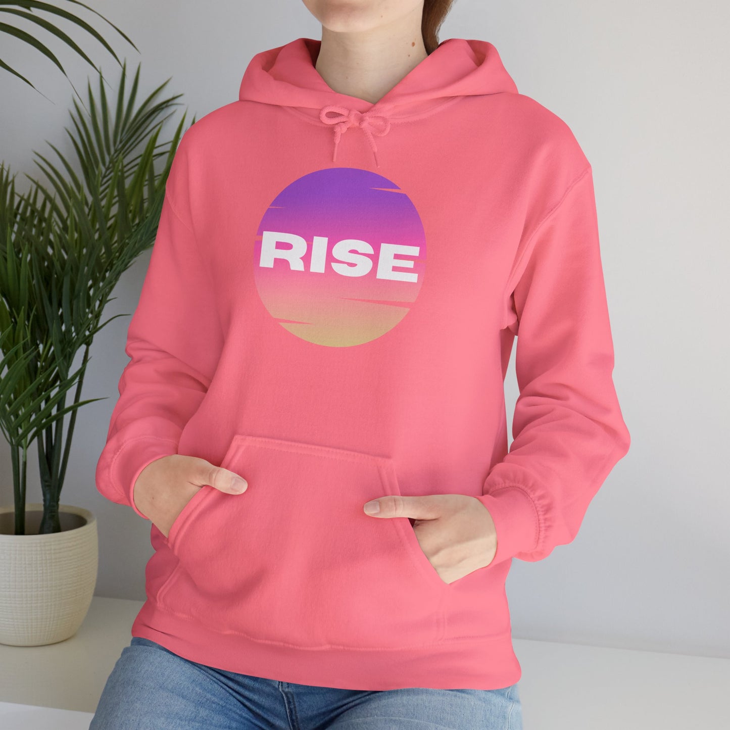 Women's Rise Graphic Hoodie - Cozy & Inspirational Sweatshirt