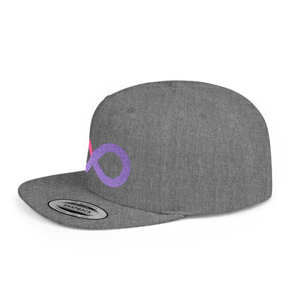 Infinite trendy flat bill snapback cap for adults. Adjustable, durable, and stylish with a classic green undervisor. Perfect gift for birthdays and casual wear.