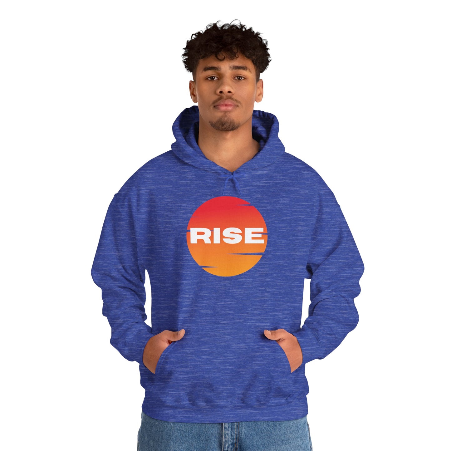 Men's Rise Sunset Hoodie - Comfortable Heavy Blend Sweatshirt