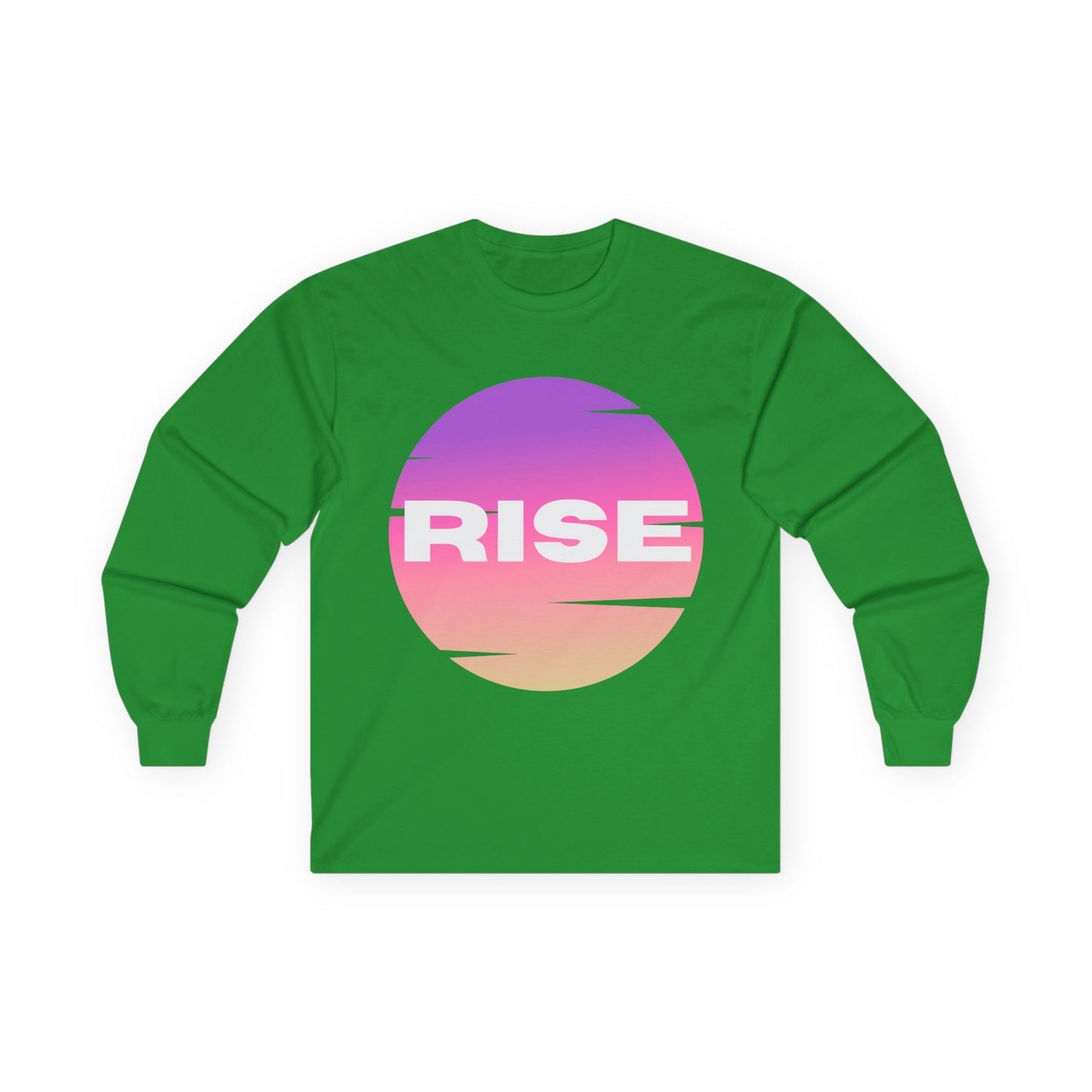 Motivational Long Sleeve Tee - 'RISE' Graphic