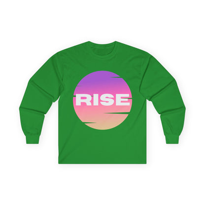 Motivational Long Sleeve Tee - 'RISE' Graphic