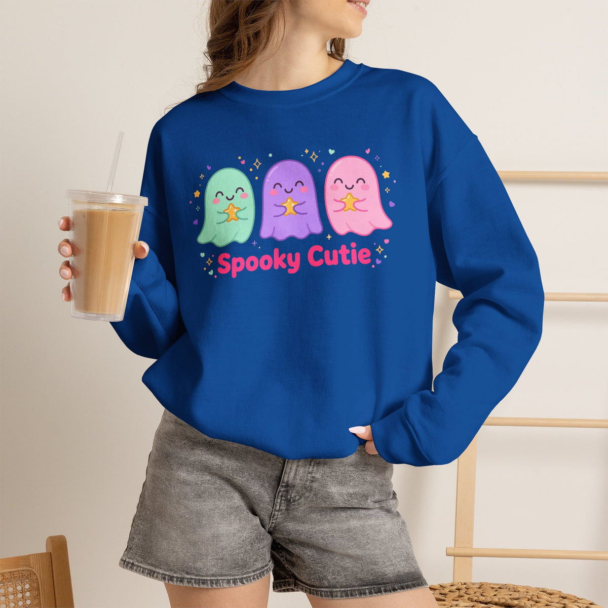 Spooky Cutie Sweatshirt | Cute Pastel Halloween Ghost Crewneck