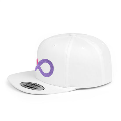 Infinite trendy flat bill snapback cap for adults. Adjustable, durable, and stylish with a classic green undervisor. Perfect gift for birthdays and casual wear.