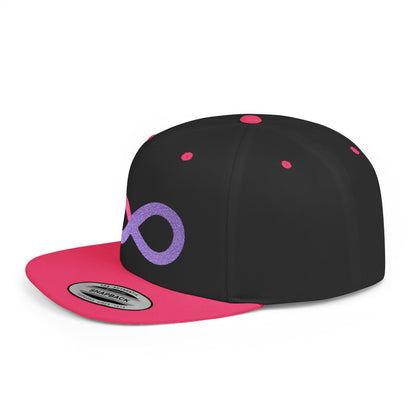 Infinite trendy flat bill snapback cap for adults. Adjustable, durable, and stylish with a classic green undervisor. Perfect gift for birthdays and casual wear.