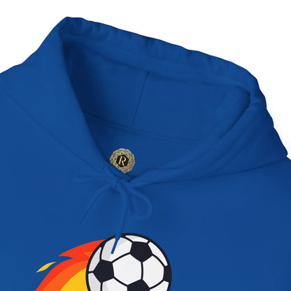 Soccer Fire Ball Hoodie - Men's Heavy Blend Hooded Sweatshirt