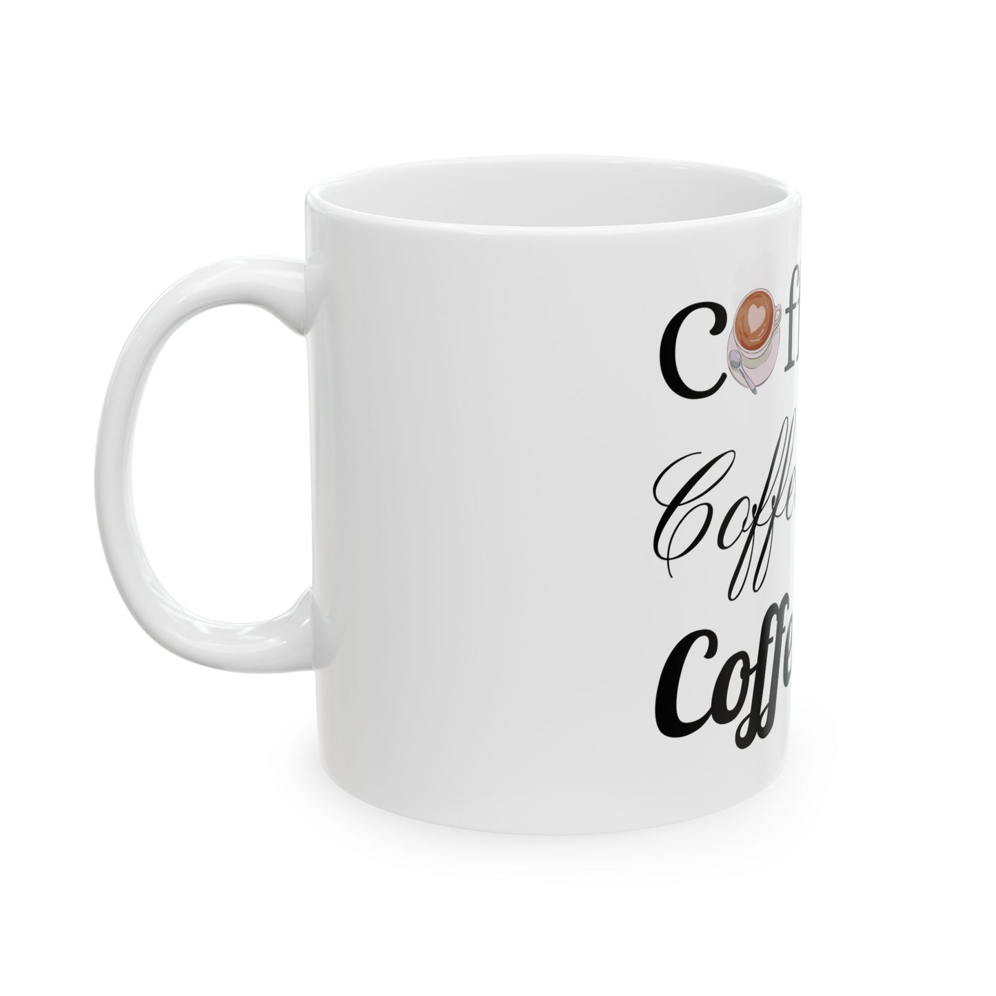 Coffee Lover’s Ceramic Mug – White Cup Perfect for Morning Brews, Tea, Hot Drinks