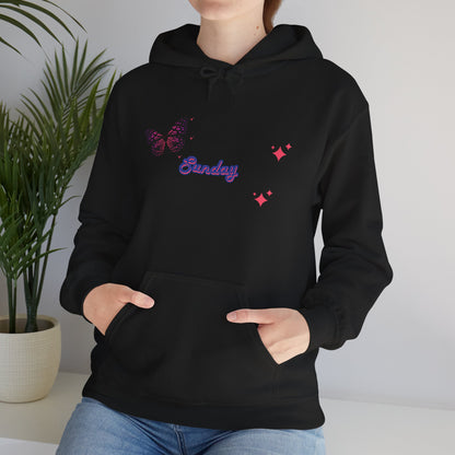 Butterfly Sunday Hoodie Sweatshirt For Women