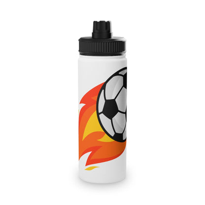 Soccer Fire Ball Stainless Steel Water Bottle – Insulated Sports Bottle - RizQ Life 