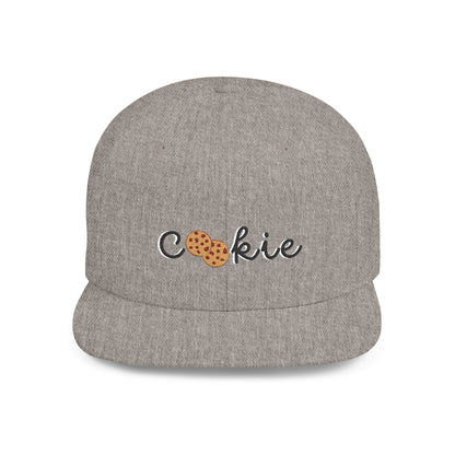 Trendy Cookie Flat Bill Snapback Cap – Adjustable, stylish hat for cookie lovers. Perfect gift for adults, birthdays, holidays, and streetwear fashion.