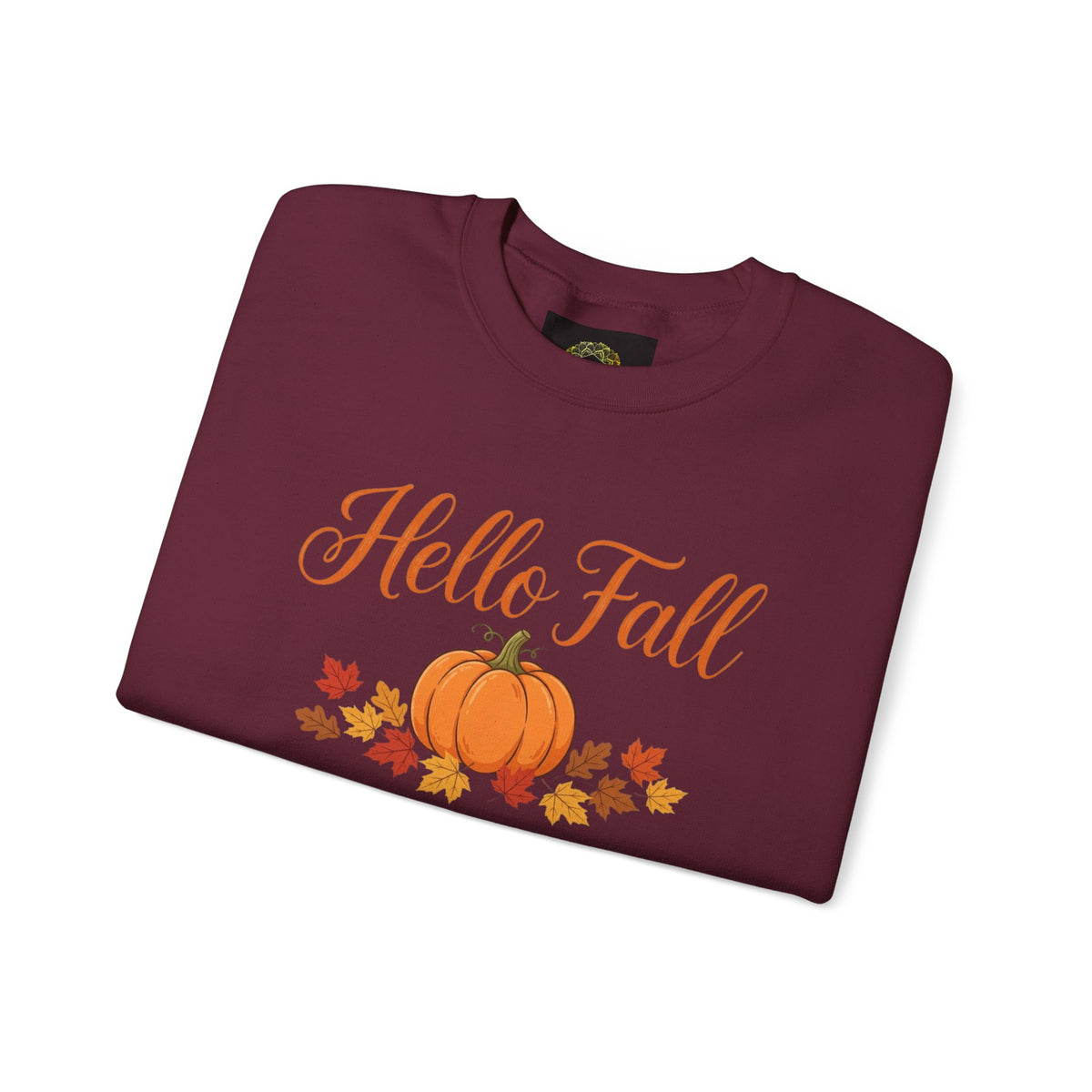Hello Fall Pumpkin Crewneck Sweatshirt | Cozy Autumn Apparel