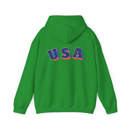 Men's Patriotic Hoodie - Double American Flag Graphic