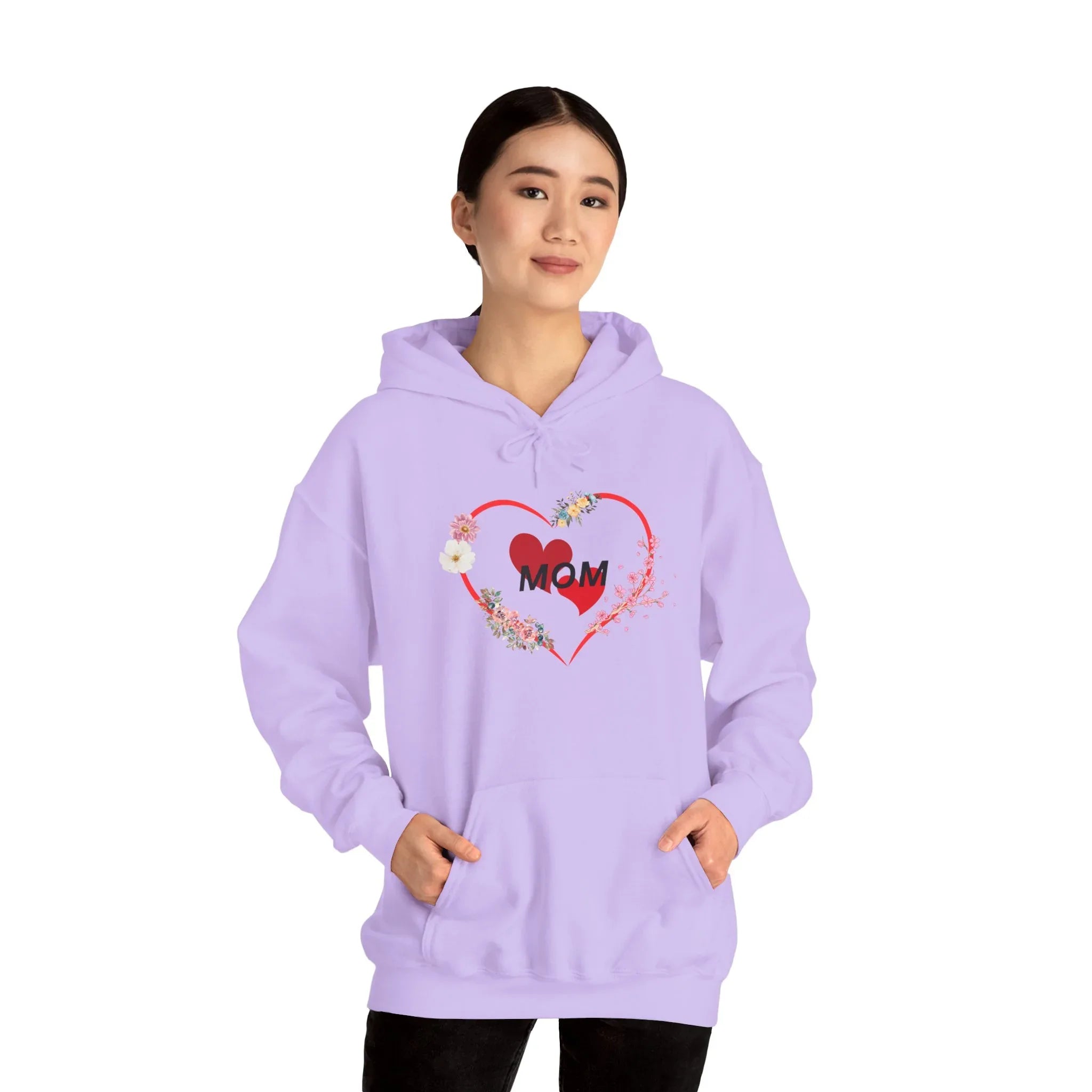 Mom Love Hoodie - Floral Heart Design - Perfect Gift for Mother's Day - RizQ Life 