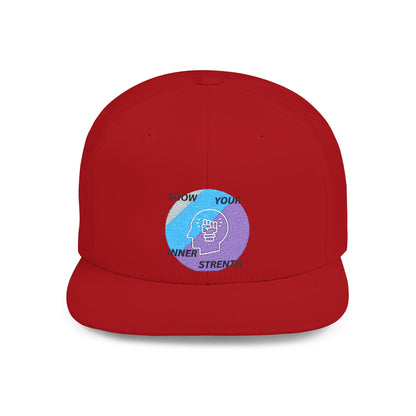 Découvrez la casquette Snapback Motivational Strength – casquette ajustable à visière plate pour hommes et femmes. Un accessoire streetwear idéal et un cadeau inspirant.
