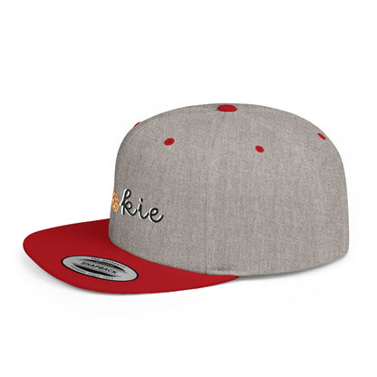 Trendy Cookie Flat Bill Snapback Cap – Adjustable, stylish hat for cookie lovers. Perfect gift for adults, birthdays, holidays, and streetwear fashion.