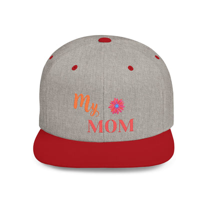 Mom Flat Bill Snapback – Adjustable baseball hat, perfect Mother’s Day gift for moms. Stylish, comfortable, and versatile for everyday wear.