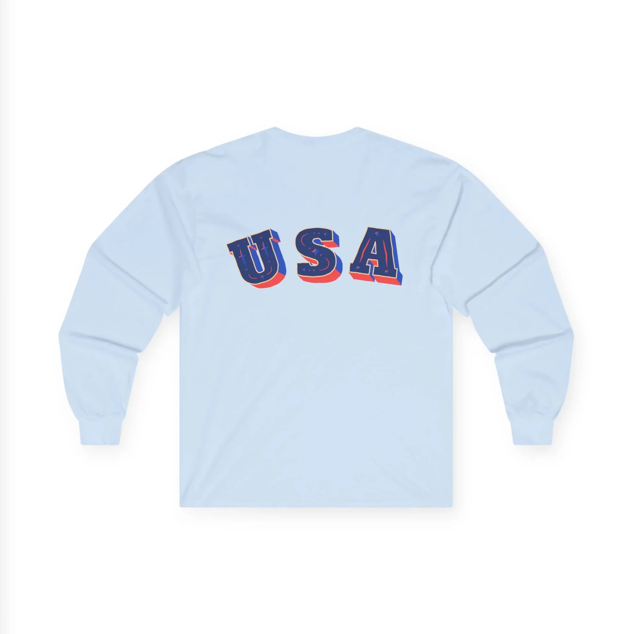 Patriotic Long Sleeve Tee - USA Flag Design - RizQ Life 