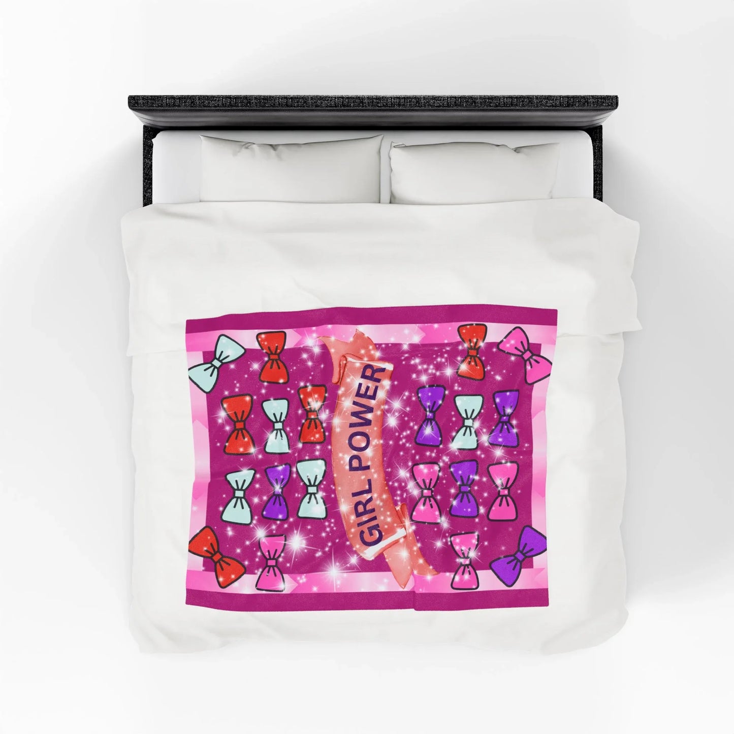 Empowering Girl Power Plush Blanket, Cozy Throw for Kids, Warm Gift for Birthdays, Inspirational Decor, Fun Room Accent - RizQ Life 