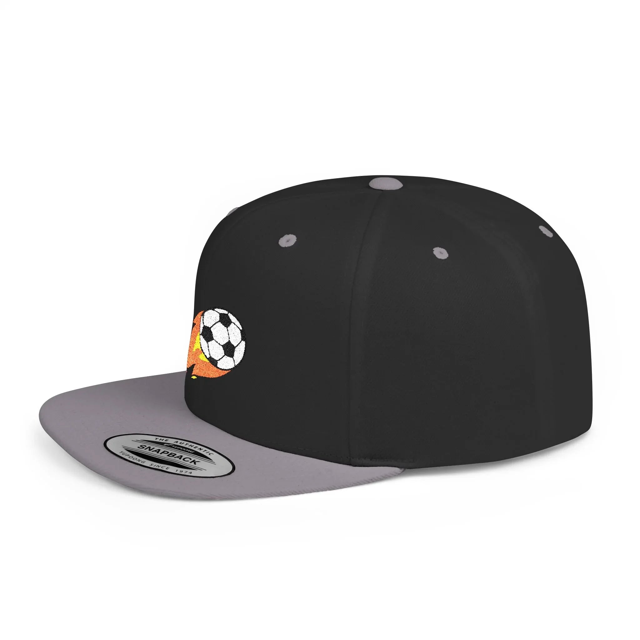 Soccer Ball Flat Bill Snapback Hat - Stylish Snapback Cap for Casual Outfits and Streetwear - RizQ Life 