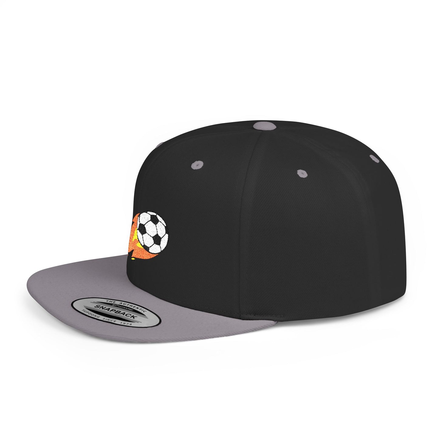 Soccer Ball Flat Bill Snapback Hat - Stylish Snapback Cap for Casual Outfits and Streetwear