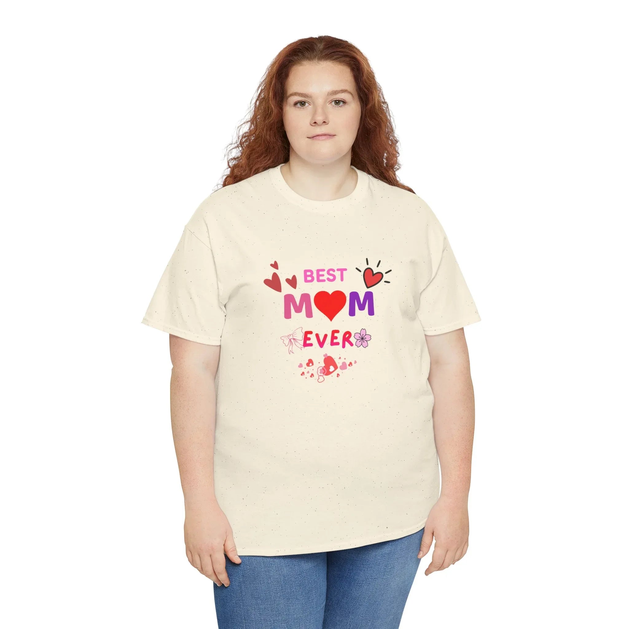 Best Mom Ever Mother’s Day T-Shirt - Aesthetic Heart & Bow Graphic Tee