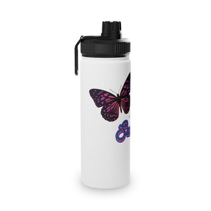 Butterfly Stainless Steel Water Bottle Sports Lid Eco-Friendly Hydration