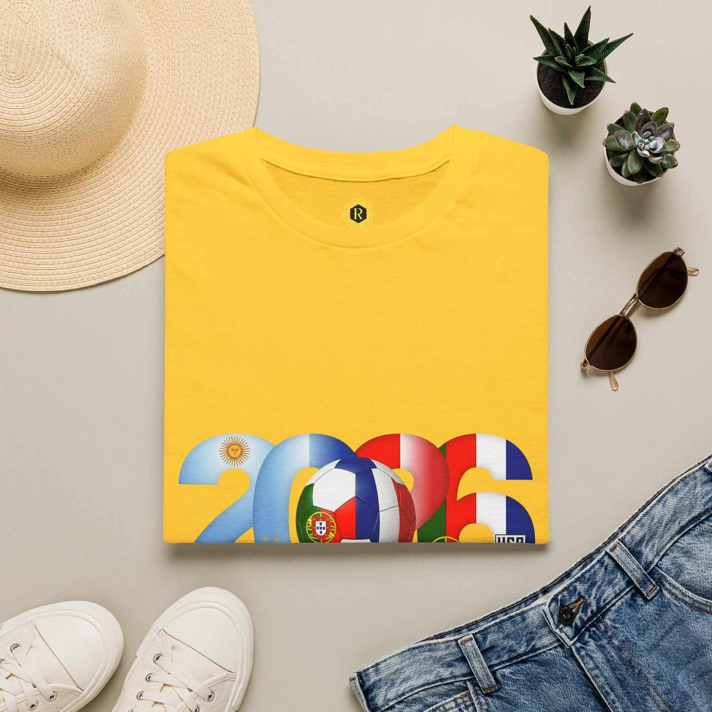 2026 Soccer Unisex Shirt | POR ARG FRA USA Football Tee