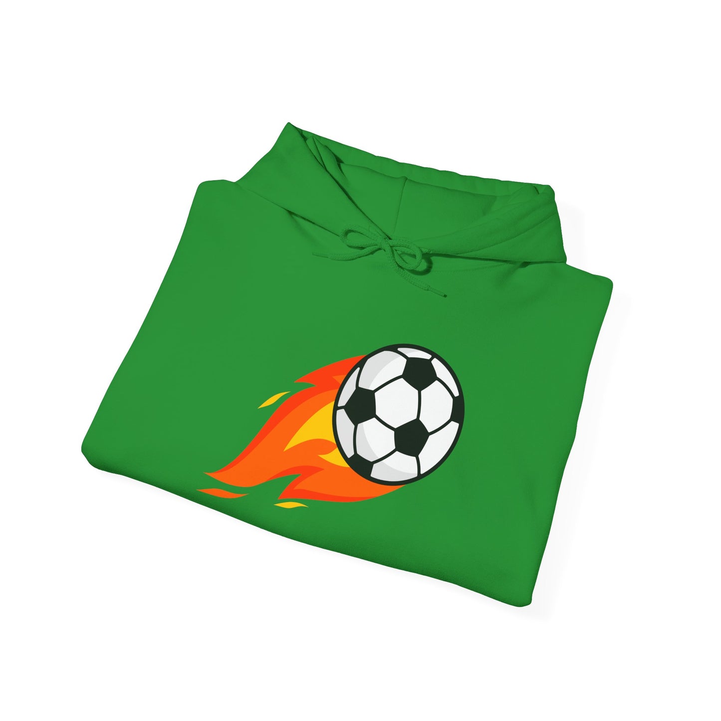Soccer Fire Ball Hoodie - Men's Heavy Blend Hooded Sweatshirt