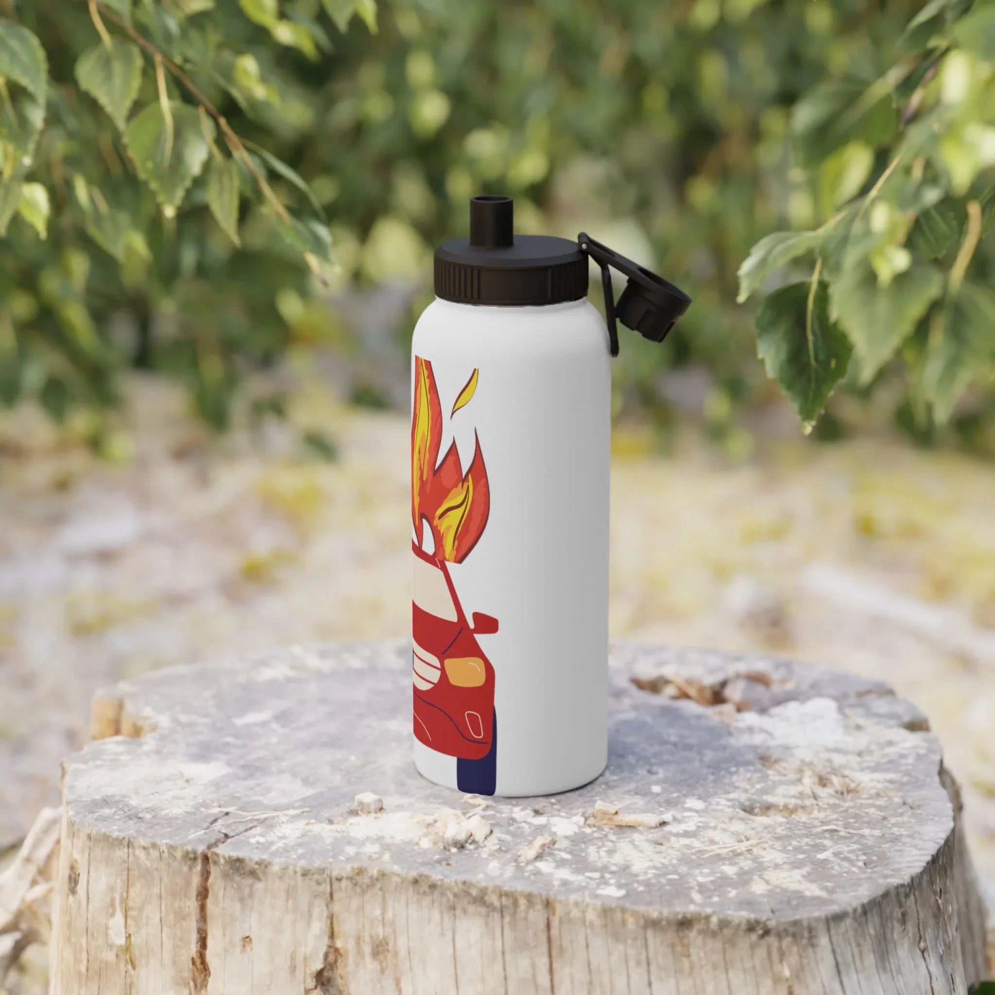Kids Water Bottle - Fire Car Design - RizQ Life 