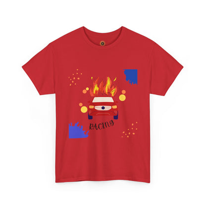 Unisex Racing Graphic T-Shirt – Heavy Cotton Car Racing Tee for Men & Women, Casual Motorsport Fan Shirt, Short Sleeve Top, Sizes S-5XL