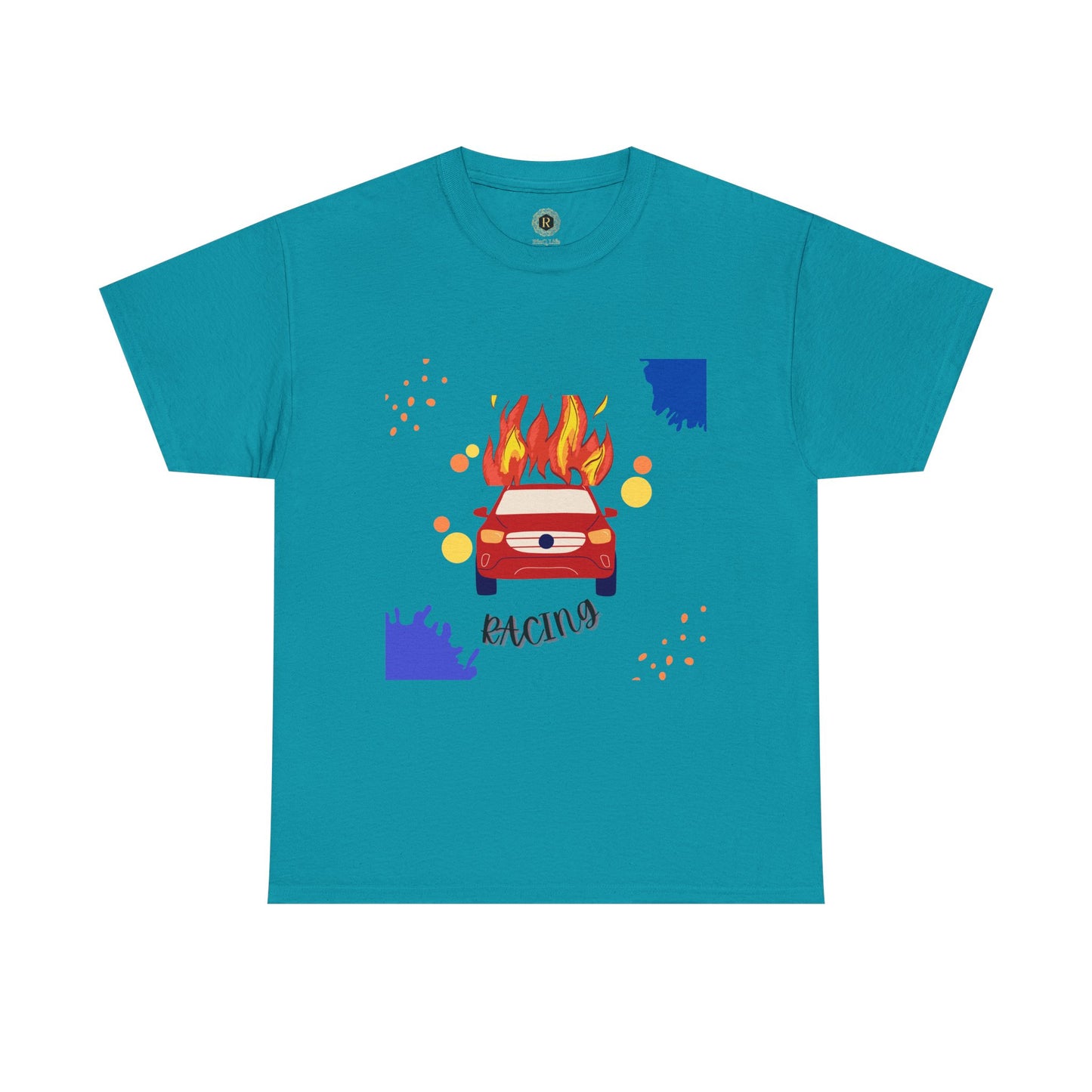 Unisex Racing Graphic T-Shirt – Heavy Cotton Car Racing Tee for Men & Women, Casual Motorsport Fan Shirt, Short Sleeve Top, Sizes S-5XL
