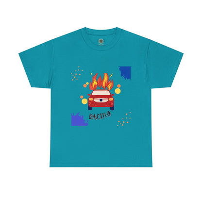 Unisex Racing Graphic T-Shirt – Heavy Cotton Car Racing Tee for Men & Women, Casual Motorsport Fan Shirt, Short Sleeve Top, Sizes S-5XL
