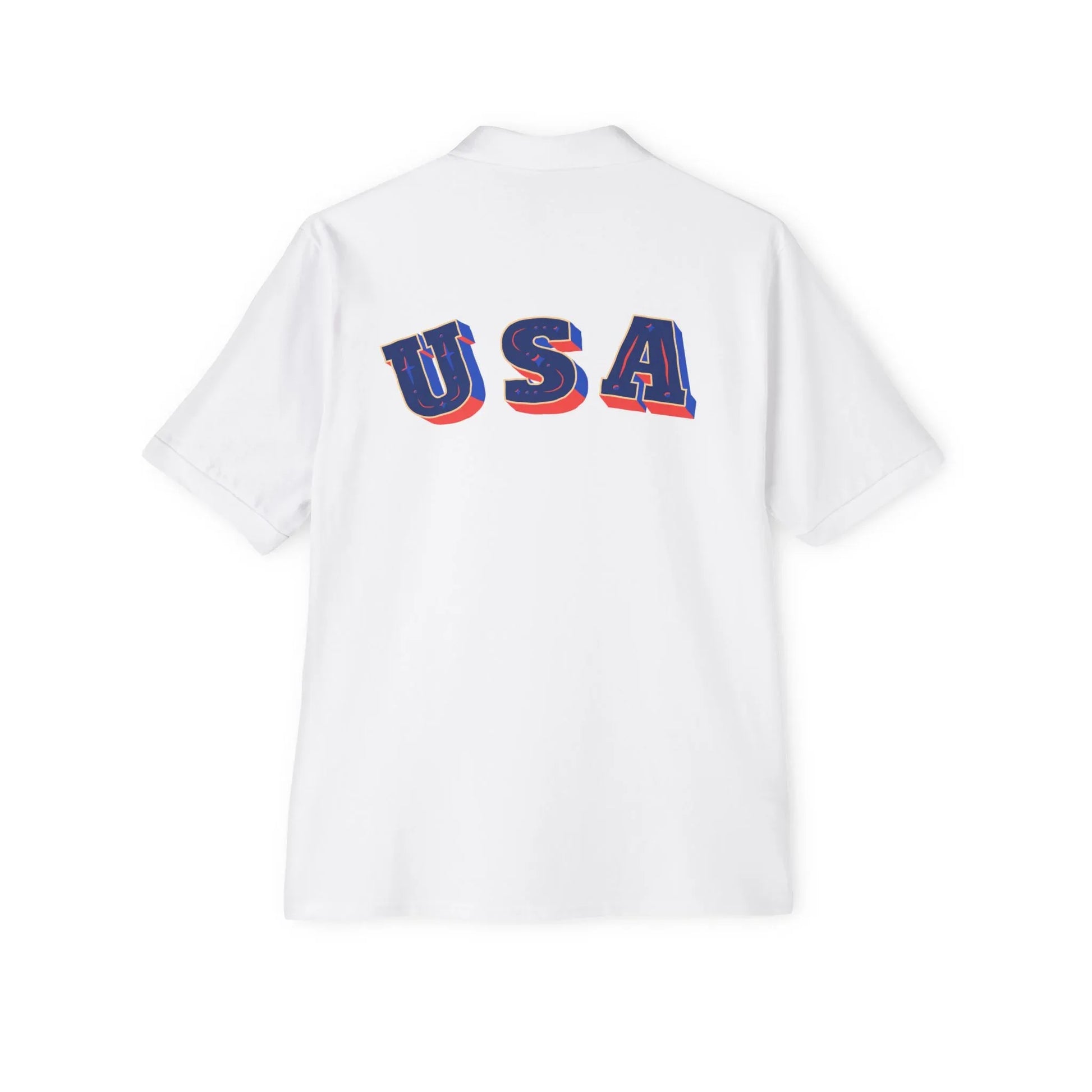Men's USA Flag Piqué Polo Shirt - Patriotic Design - RizQ Life 