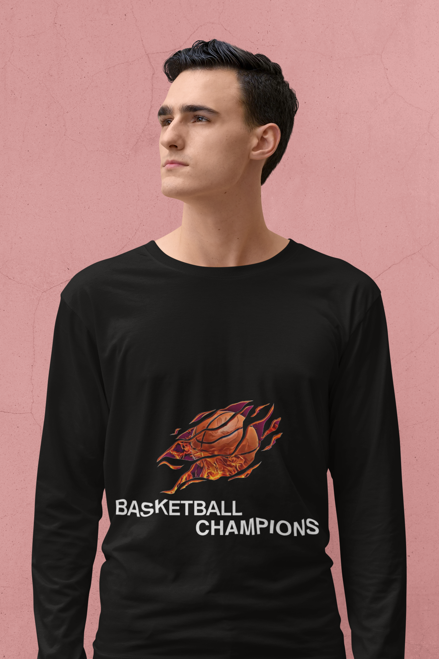 Basketball Champions Long Sleeve Tee - Unisex Cotton Shirt